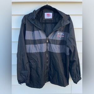 Dimco Apparel Raincoat Windbreaker Alaska Cruise Logo Black & Gray Sz Large